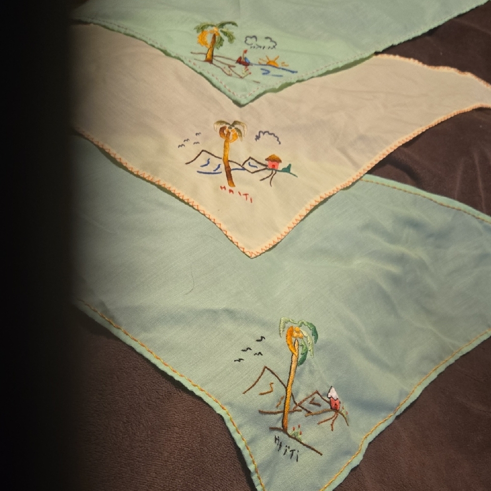 Hand Made, Embroidered Scarves From HAITI